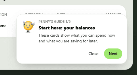 Penny guide screenshot